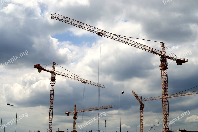 Construction Crane Crane Construction Building The Design Of The