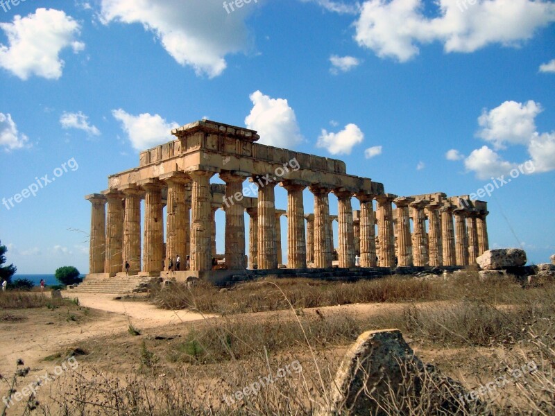 Greek Temple Ruins Monument History Greek