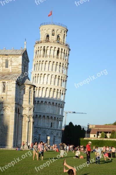 Italy Pisa Torre Monument Ancient