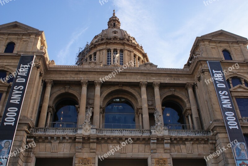 Museum Barcelona Sky Landscape Catalunya