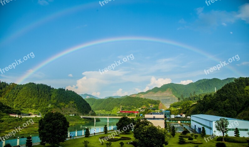 Rainbow Power Plant Dam Guizhou Sanbanxi