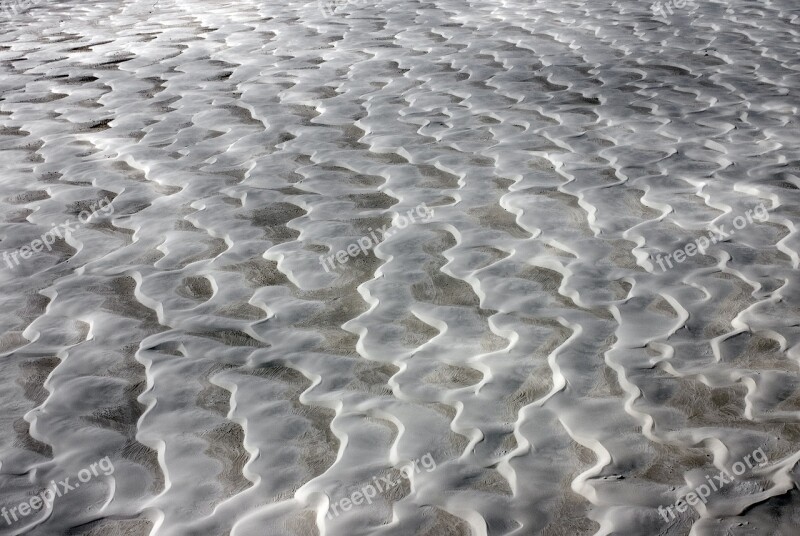 Sand Dunes Ripples Landscape Wilderness Scenic