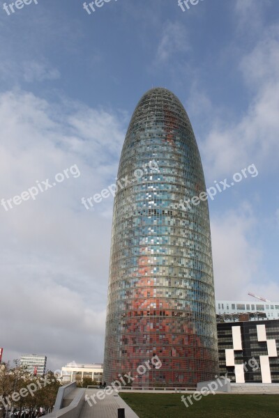 Barcelona Diagonal Architecture Jean Nouvel Free Photos