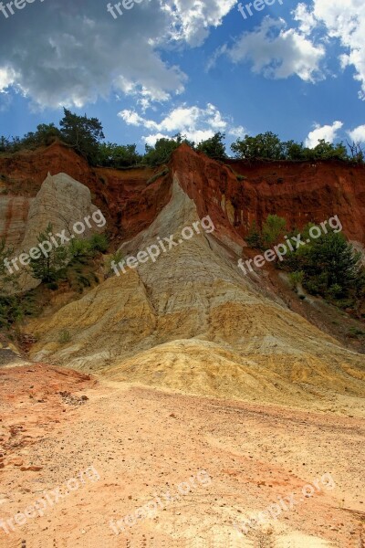 Rustrel Vaucluse Ochre Landscape Earth