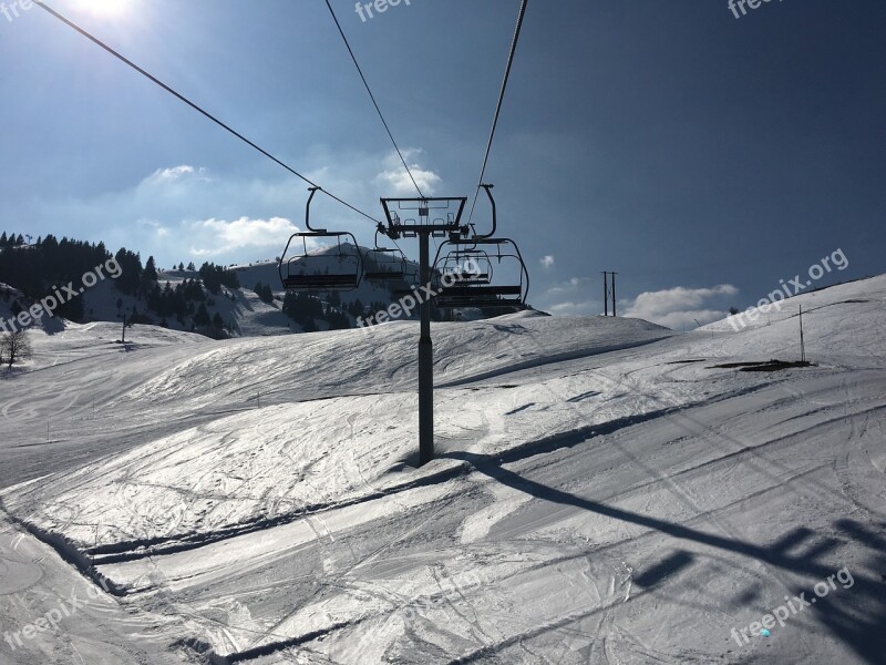 Snow Ski Alpine Skiing France Mountain