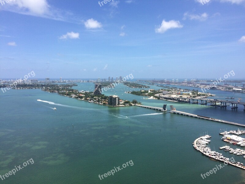 Landscape Miami Shore Usa Sky