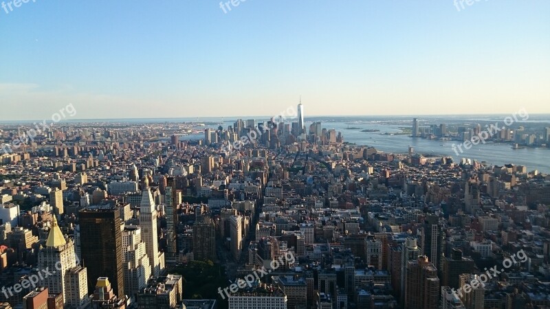 In New York City Skyscrapers City Panorama Free Photos