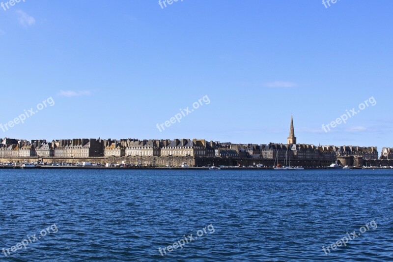 Saint Malo Sea Ocean Brittany Panoramic