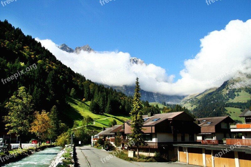 Switzerland Titlis Snow Mountain Village Forest