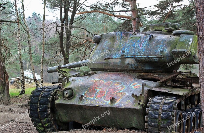 Siegfried Line Aachen Military Training Area Old Tank Graffiti Free Photos