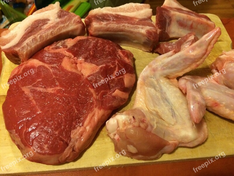 Meat Raw Meat Spare Ribs Steak Free Photos