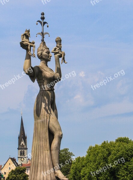 Lake Constance Port Constancy Rotating Figure Courtesan Germany