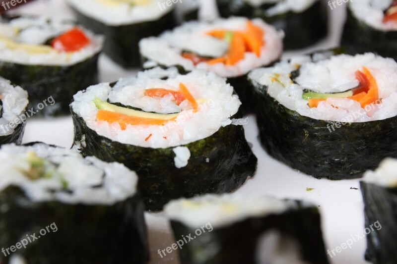 Sushi Vegan Food Vegetarian Healthy