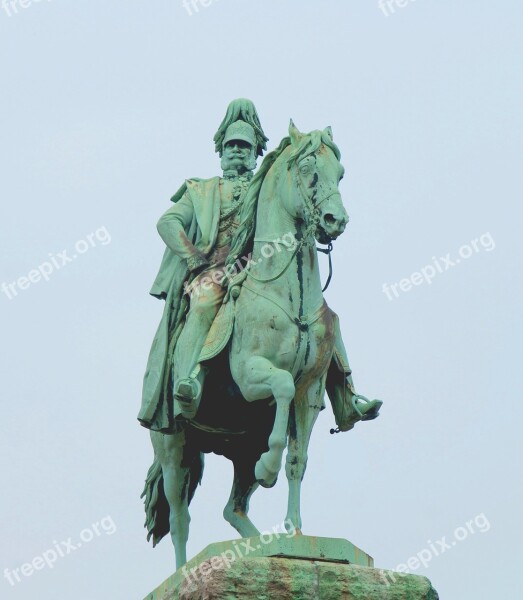 Monument Cologne Emperor Wilhelm I Equestrian Statue King Of Prussia