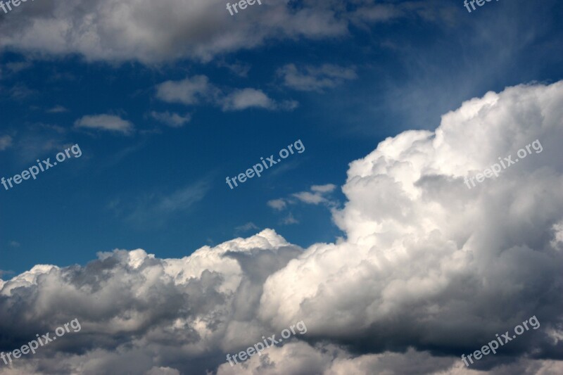 Clouds Cloudscape Sky Blue Summer Clouds