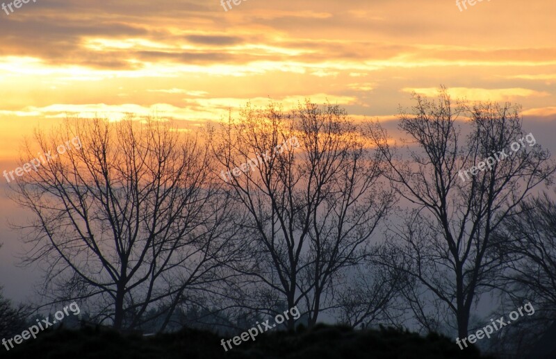 Sunrise Morning Morgenstimmung Sky Clouds