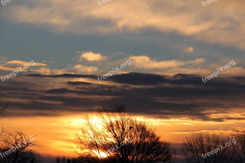 Sunrise Morning Morgenstimmung Sky Sun