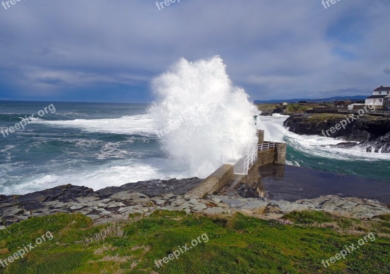 Rinlo Ribadeo Lugo Spain Sea