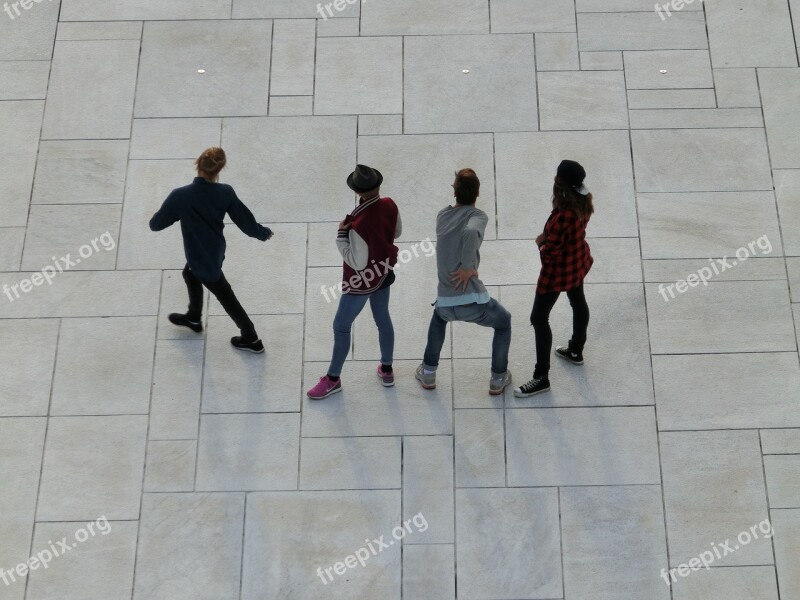 Teen Posing Dance Bird's Eye View Cool