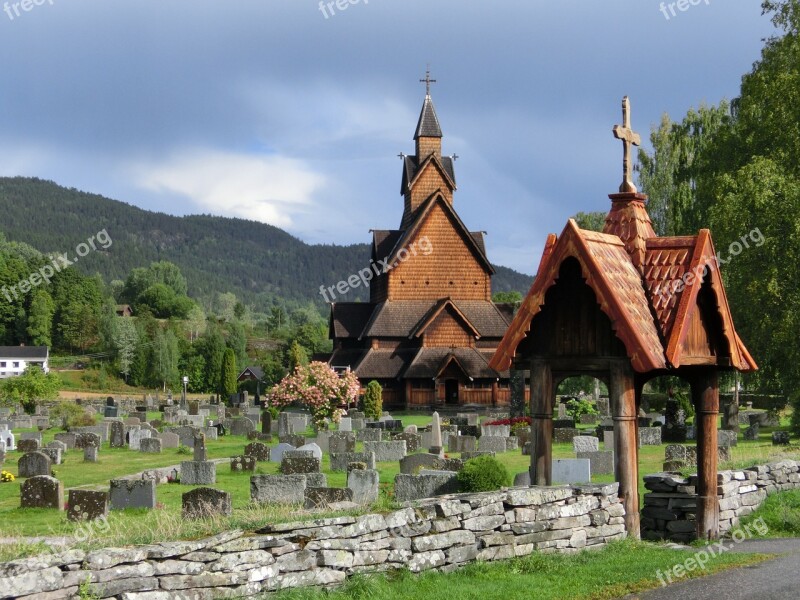 Stave Church Church Norway Cemetery Architecture