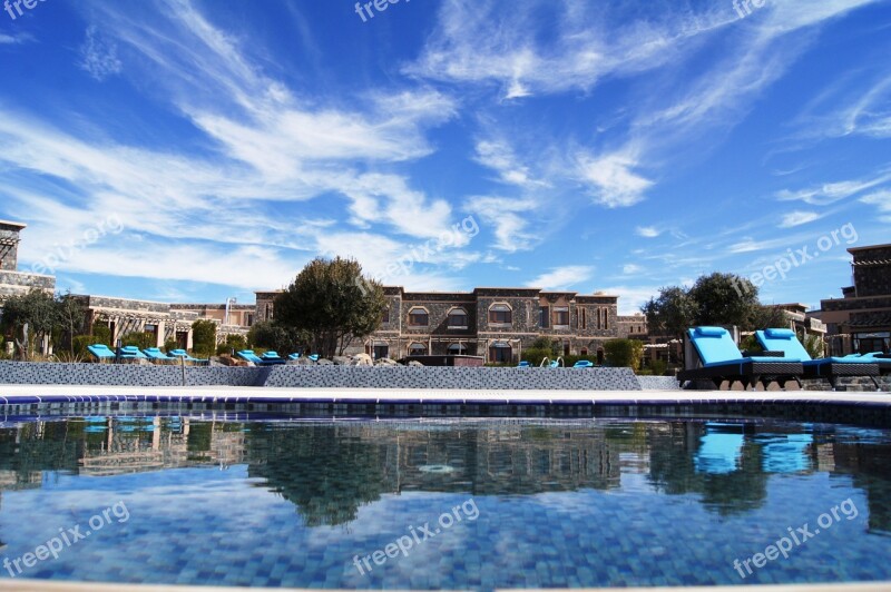 Spa Oman Jabel Al Akhdar Pool Sky