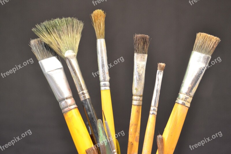 Brushes Painting Art Artist Wall