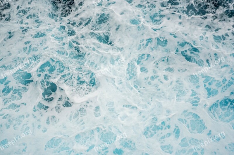 Water Waves Background White Blue