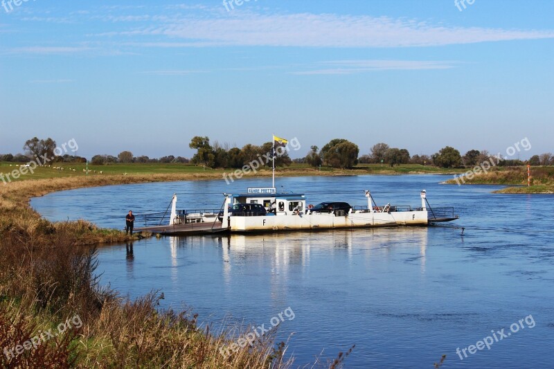 Ferry River Elbe Ship Water