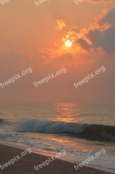 Montauk Sunrise Ocean Beach Coast