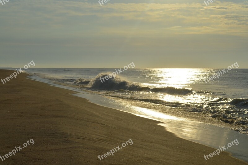 Montauk Sunrise Ocean Beach Coast