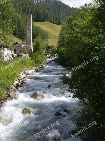 Stream Predoi Trentino Spring Mine