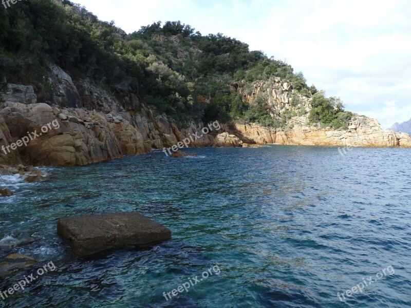 Port Corsican Rocks Free Photos