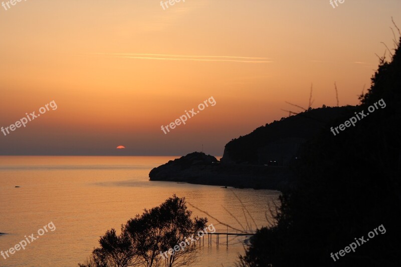 Alanya Turkey Sunset Ocean Antalya