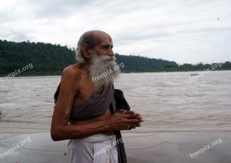 Holy Man Old Hindu Religious