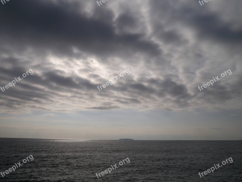 Morning Sea Light Darkness Gray