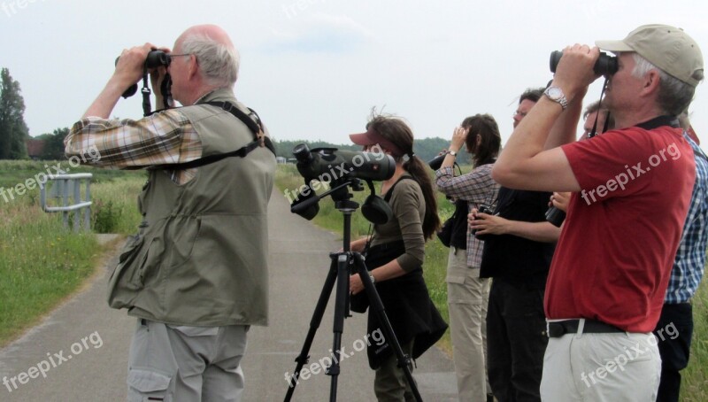 Bird Watchers Dyke Birds Watch Spotting