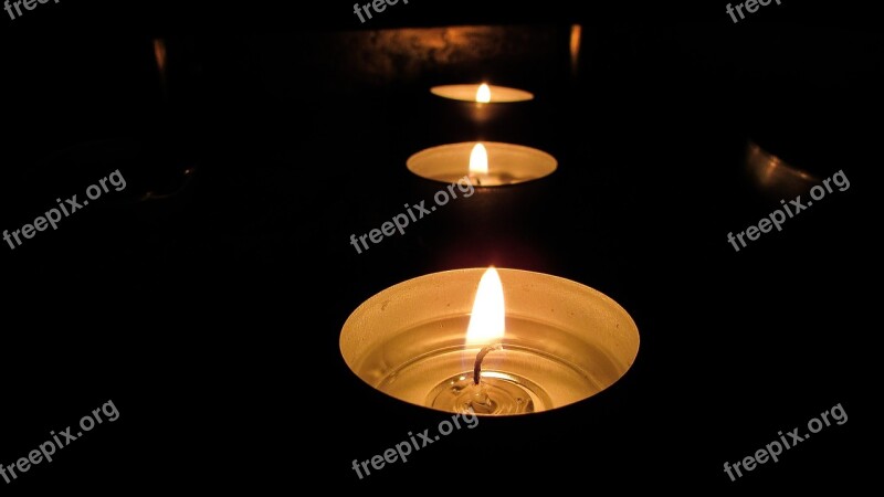 Candles Light Flame Burning Candlelight