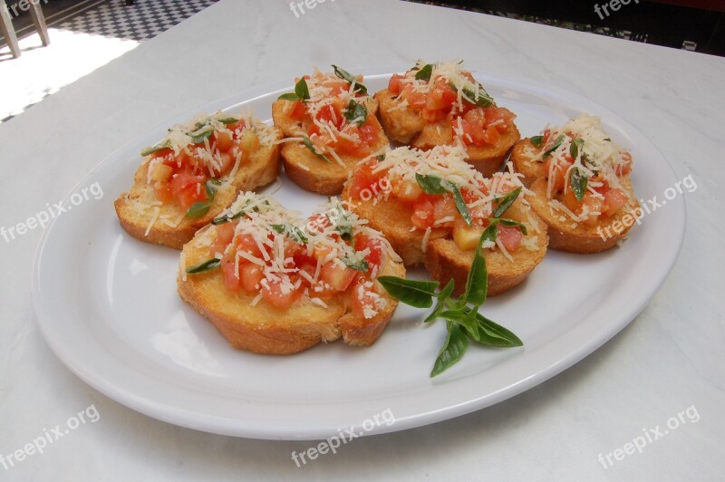 Bruschetta Tomato Toast Free Photos