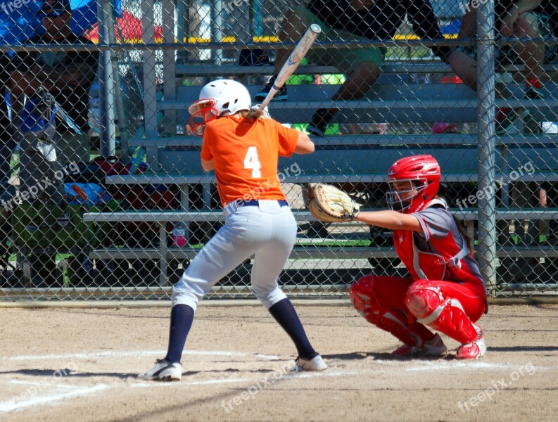 Softball Baseball Girls Game Team