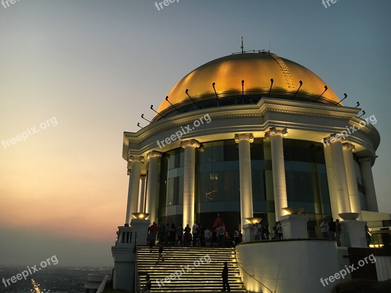 Lebua State Tower Hotel Dome Roof Dome Thailand Asia