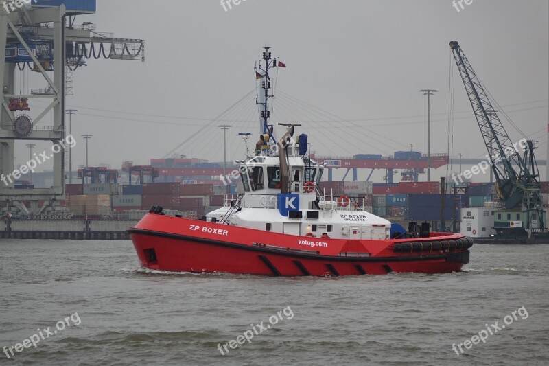 Support Port Tug Hamburg Free Photos