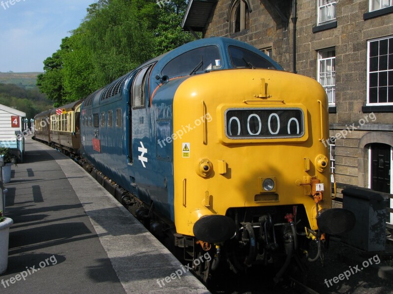 Deltic Train Diesel Engine Loco Locomotive