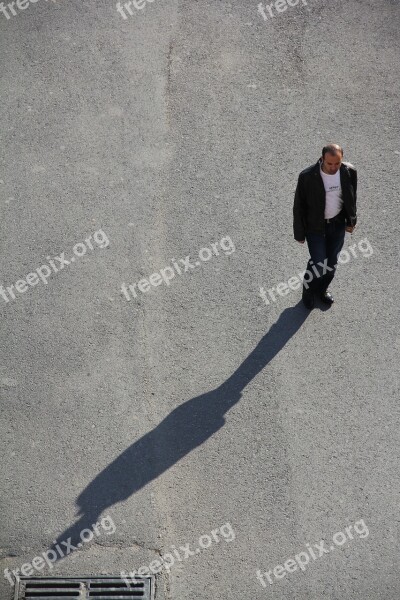 Human Shadow Only Road Istanbul