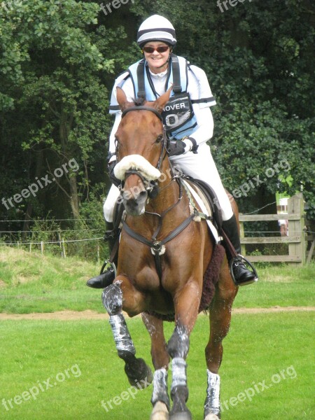 Cross Country Horse Rider Cross Outdoors