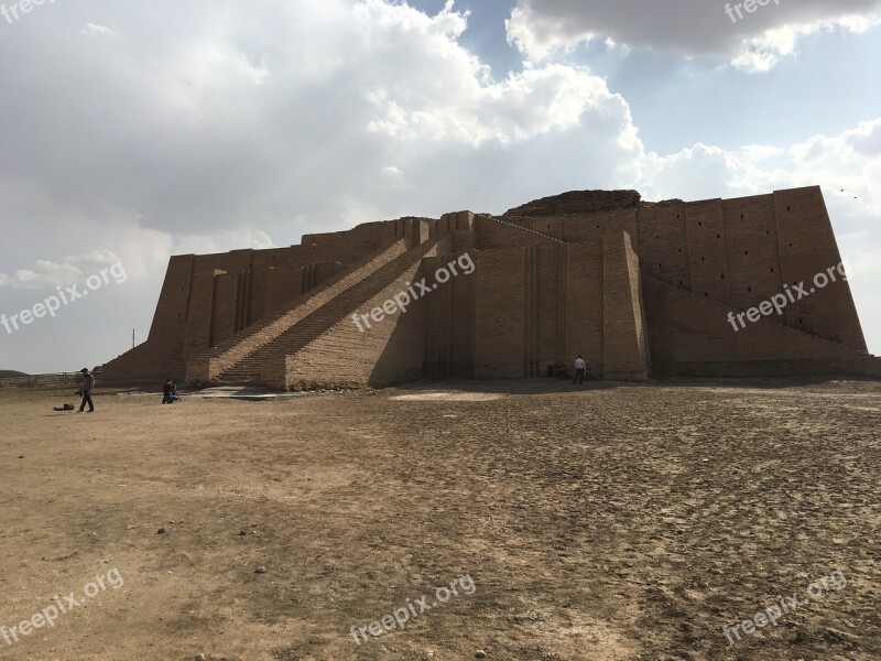 Ziggurat Iraq Old Antique Big