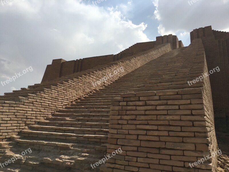 Ziggurat Iraq Old Antique Big