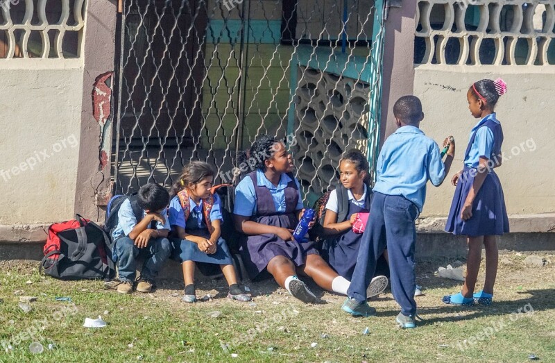 Belize School Children People Person Uniforms Group