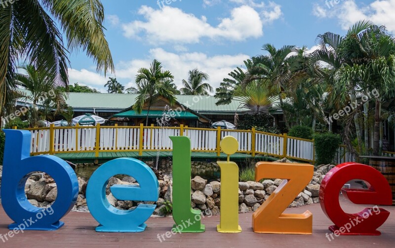 Sign Belize Vacation Holiday Travel