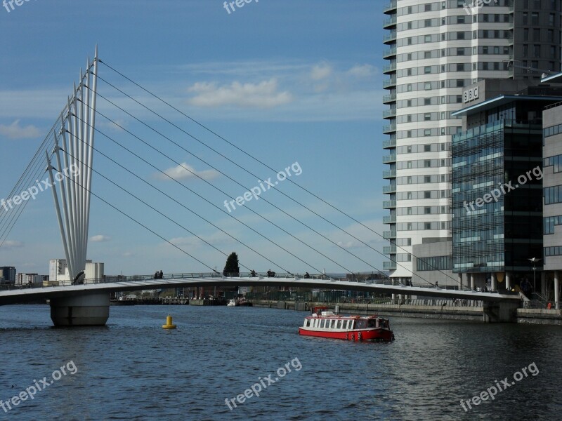 Salford Quays Docklands Manchester Media City Uk Bbc