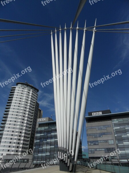 Media City Uk Bbc Bridge Rods Free Photos